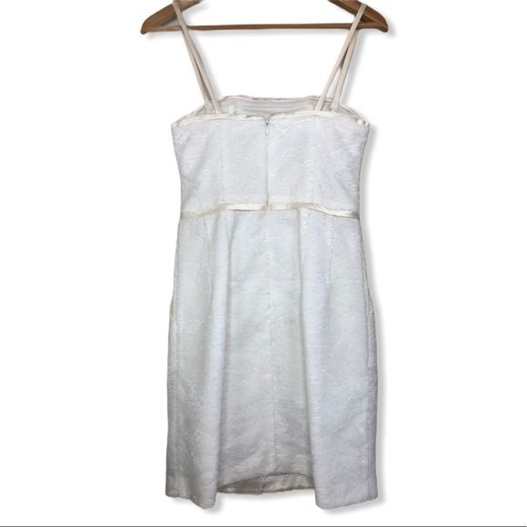 Nanette Lepore White Sequin Strapless Ribbon Trim Dress size 0 - Picture 7 of 15